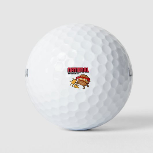 National Hamburger Day Golfballen (Voorkant)