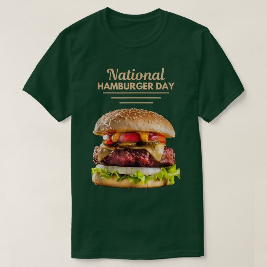 National Hamburger Day May 28th Fast Food T-shirt (Design voorkant)