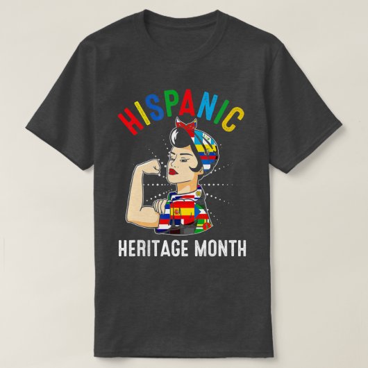 National Hispanic Heritage Month Celebration Latin T-shirt (Design voorkant)
