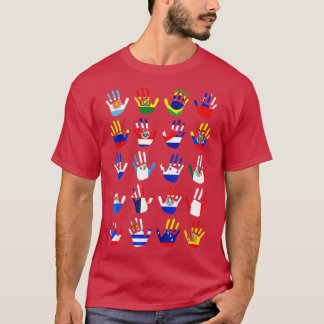 National Hispanic Heritage Month Hands All Countri T-shirt