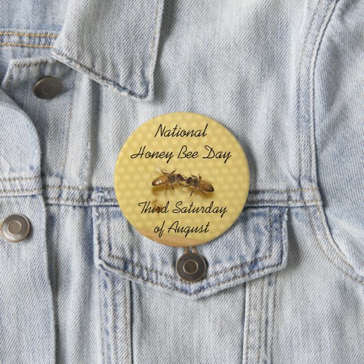 National Honey Bee Day Button (In situ)