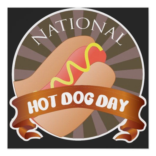 National Hot Dog Day-teken Perfect Poster (Voorkant)