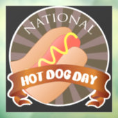 National Hot Dog Day-teken Raamsticker (Vel 3)