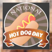 National Hot Dog Day-teken Raamsticker (Vel 2)