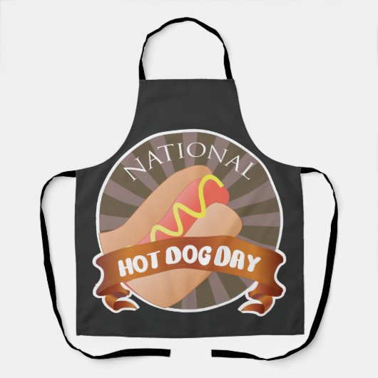 National Hot Dog Day-teken Schort (Voorkant)