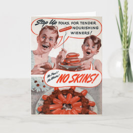 National Hot Dog Day Vintage Ad Card Feestdagen Kaart