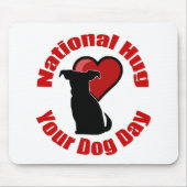 National Hug Your Dog Day Muismat (Voorkant)
