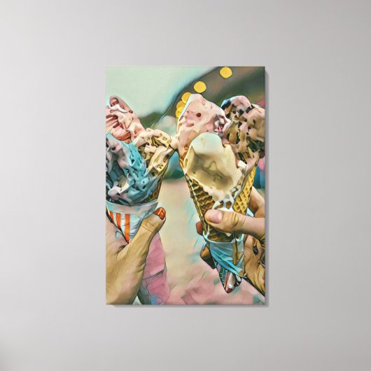 National Ice Cream Day Gift Canvas Afdruk (Voorkant)