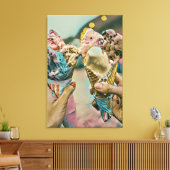 National Ice Cream Day Gift Canvas Afdruk (Insitu (Woonkamer))