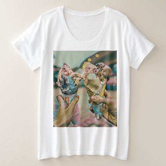 National Ice Cream Day Gift Grote Maat T-shirt (Design voorkant)