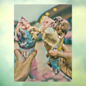 National Ice Cream Day Gift Raamsticker (Vel 3)