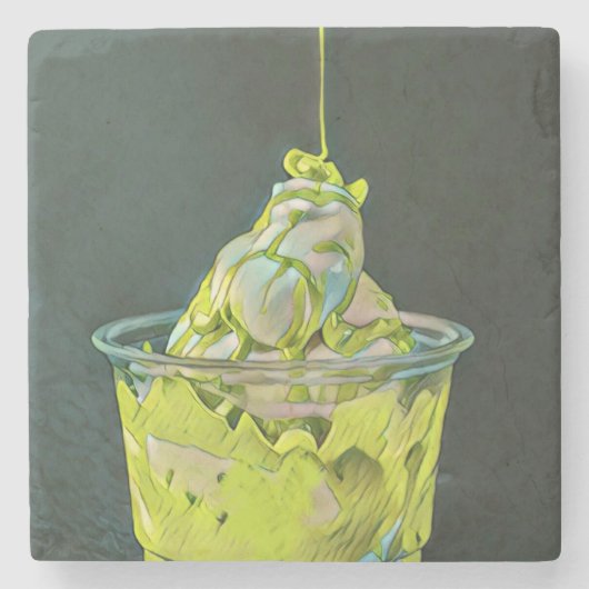 National Ice Cream Day Gift Stenen Onderzetter (Voorkant)