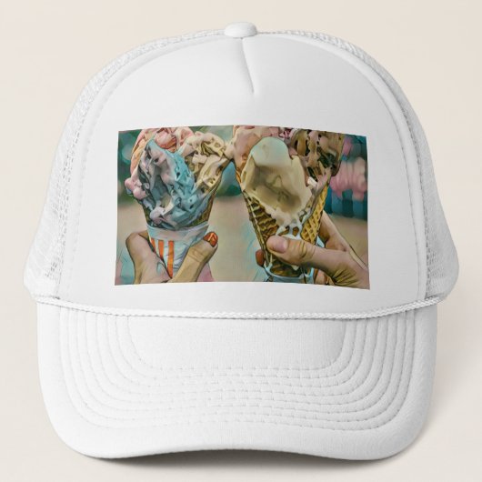National Ice Cream Day Gift Trucker Pet (Voorkant)