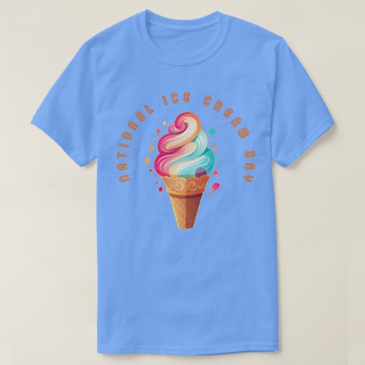 National Ice Cream Day Ice Cream Cone T-shirt (Design voorkant)
