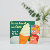 National Ice Cream Day Retro Style-Briefkaart Briefkaart (Staand voorkant)