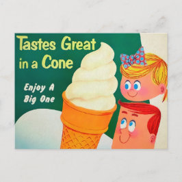 National Ice Cream Day Retro Style-Briefkaart Briefkaart