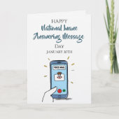 National Inane Answering Message Day | Jan 30th Kaart (Voorkant)