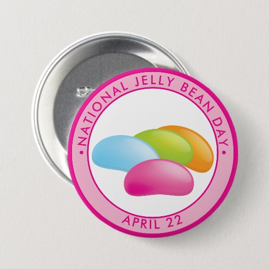National Jelly Bean Day Ronde Button 7,6 Cm (Voorkant /achterkant)