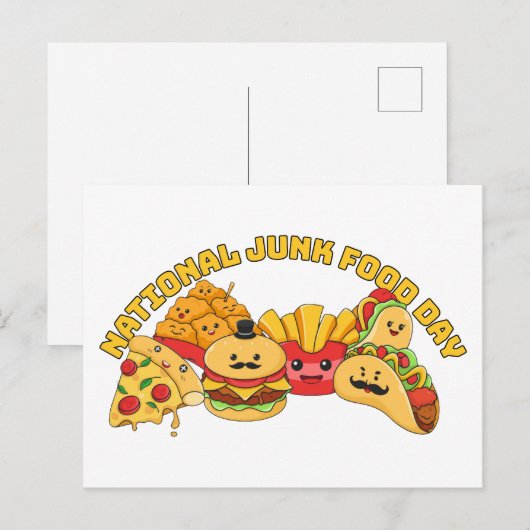 National Junk Food Day Briefkaart (Voorkant / Achterkant)