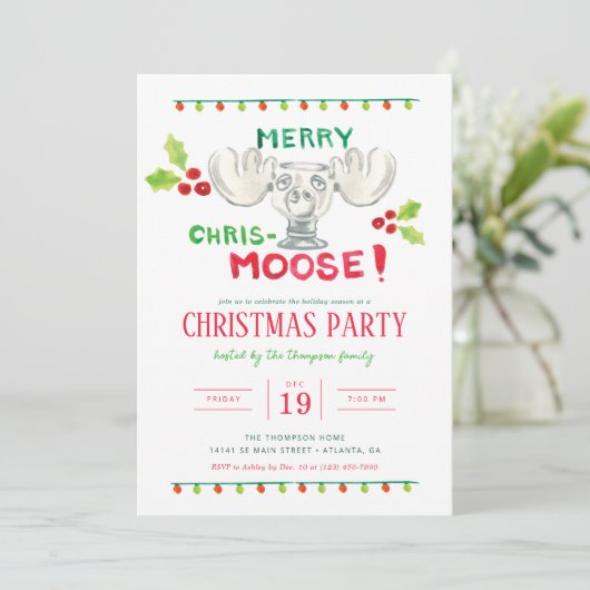 National Lampoon's Merry Chris-Moose Party Kaart (Staand voorkant)