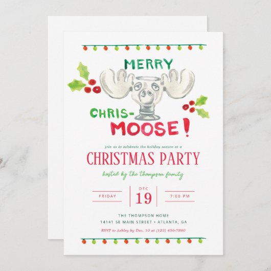 National Lampoon's Merry Chris-Moose Party Kaart (Voorkant / Achterkant)