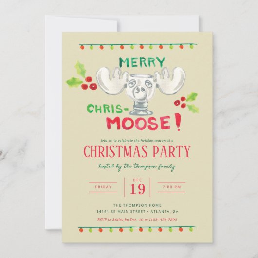 National Lampoon's Merry Chris-Moose Party Kaart (Voorkant)
