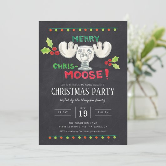 National Lampoon's Merry Chris-Moose Party Kaart (Staand voorkant)