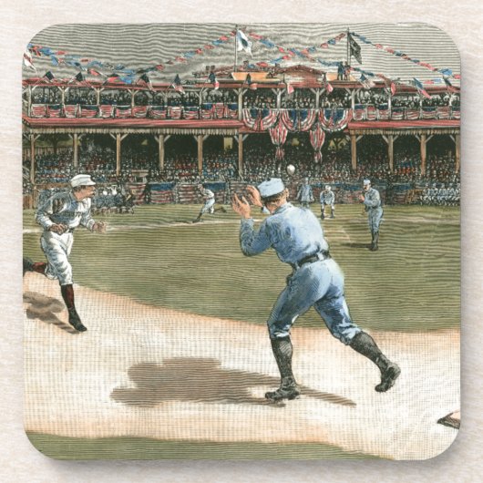 National League Baseball Game 1886 Bier Onderzetter (Voorkant)