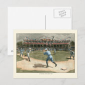 National League Baseball Game 1886 Briefkaart (Voorkant / Achterkant)