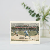 National League Baseball Game 1886 Briefkaart (Staand voorkant)