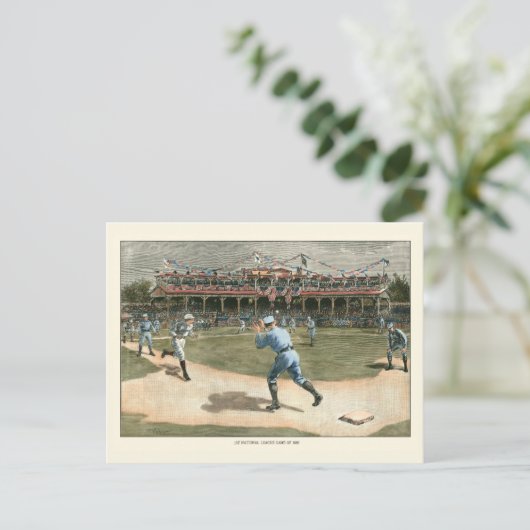 National League Baseball Game 1886 Briefkaart (Staand voorkant)
