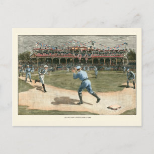 National League Baseball Game 1886 Briefkaart