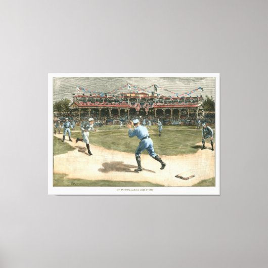 National League Baseball Game 1886 Canvas Afdruk (Voorkant)