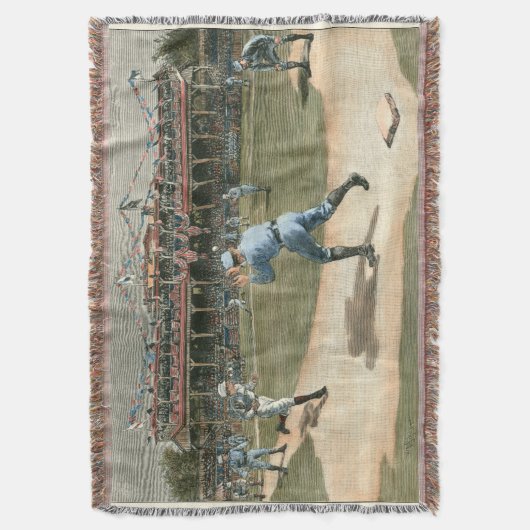 National League Baseball Game 1886 Deken (Voorkant Verticaal)