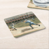 National League Baseball Game 1886 Kartonnen Onderzetters (Schuin)