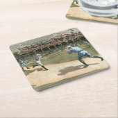 National League Baseball Game 1886 Kartonnen Onderzetters (Schuin)