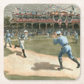 National League Baseball Game 1886 Kartonnen Onderzetters (Voorkant)