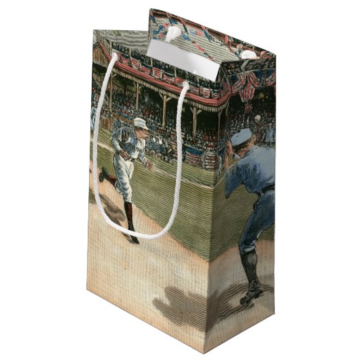 National League Baseball Game 1886 Klein Cadeauzakje (Achterkant Gekanteld)