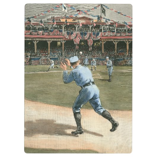 National League Baseball Game 1886 Klembord (Achterkant)