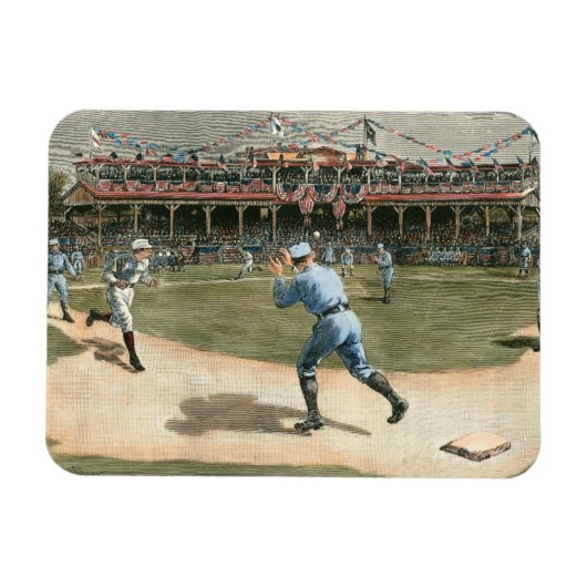 National League Baseball Game 1886 Magneet (Horizontaal)