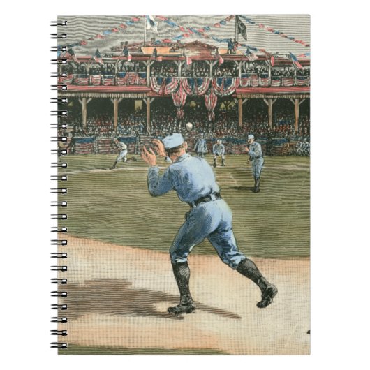 National League Baseball Game 1886 Notitieboek (Voorkant)