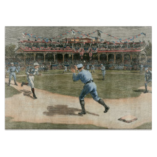 National League Baseball Game 1886 Snijplank