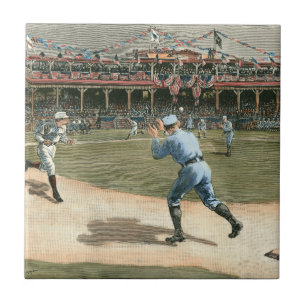 National League Baseball Game 1886 Tegeltje
