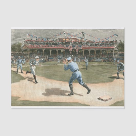National League Baseball Game 1886 Tissuepapier (Voorkant)