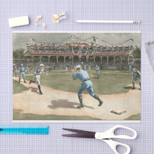 National League Baseball Game 1886 Tissuepapier (Craft)