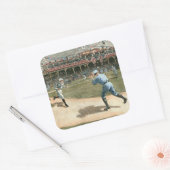 National League Baseball Game 1886 Vierkante Sticker (Envelop)