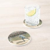 National League Baseball Game 1886 Zandsteen Onderzetter (Zijkant)