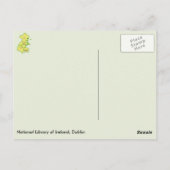 National Library of Ireland, Dublin, Ierland Briefkaart (Achterkant)