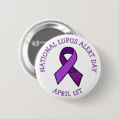 National Lupus Alert Day April 1st Support Button (Voorkant /achterkant)