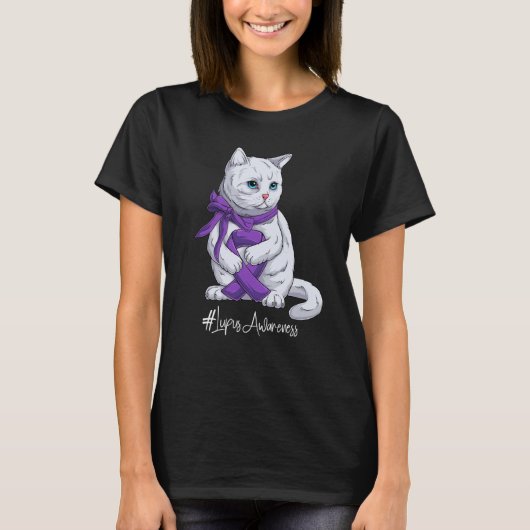 National Lupus Awareness Month Paarse Ribbon Cute T-shirt (Voorkant)
